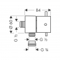 Preview: HG Wandanschlussbogen Starck Fixfit Stop m. Wandabsperrventil verchromt