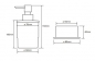 Preview: FREESTANDING Seifenspender Rund / Glas satiniert, chrom