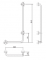 Preview: PERFECTA Wandhaltegriff abgewinkelt Rechts