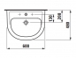 Preview: LAUFEN Pro B Waschtisch | 600 x 480 mm, 1 HL mit ÜL, weiß