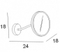 Preview: INDA Vergrößerungsspiegel 18 x 24 x 18 cm