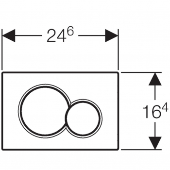 SIGMA01 Betätigungsplatte f. 2-Mengen-Spülung, seidenglanz, Chrom