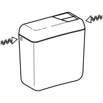 GEBERIT WC Spülkasten AP, 2-Mengen-Spülung weiß