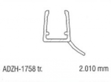 Duschkabinen Dichtleiste 1758 - 2000 mm