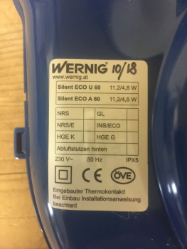 WERNIG Ventilatoreinheit Silent ECO U 60