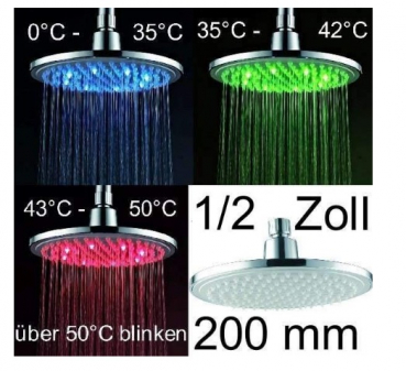 Duschpaneel LED Regendusche Aluminium weiß