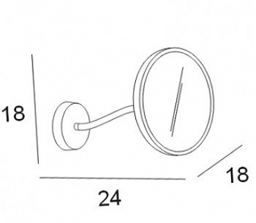 INDA Vergrößerungsspiegel 18 x 24 x 18 cm