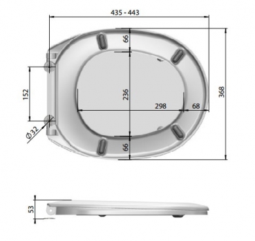 MKW WC-Sitz Euro Kadett Plus / Kunststoffscharniere