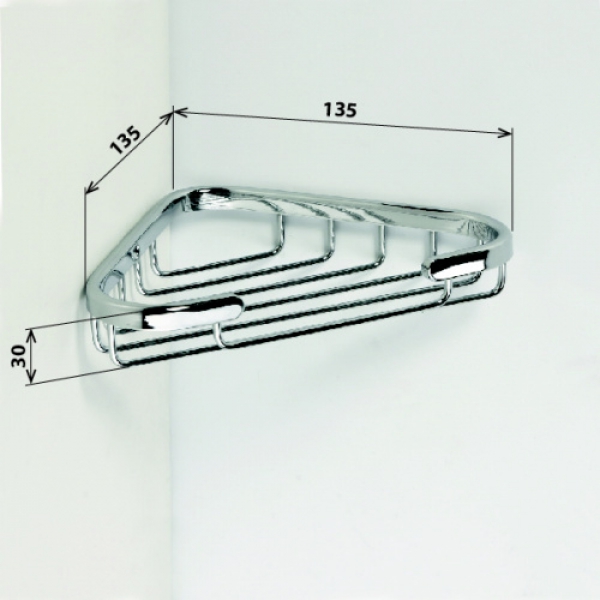 CYTRO Eckseifenkorb 135 x 135 x 30mm | CY107