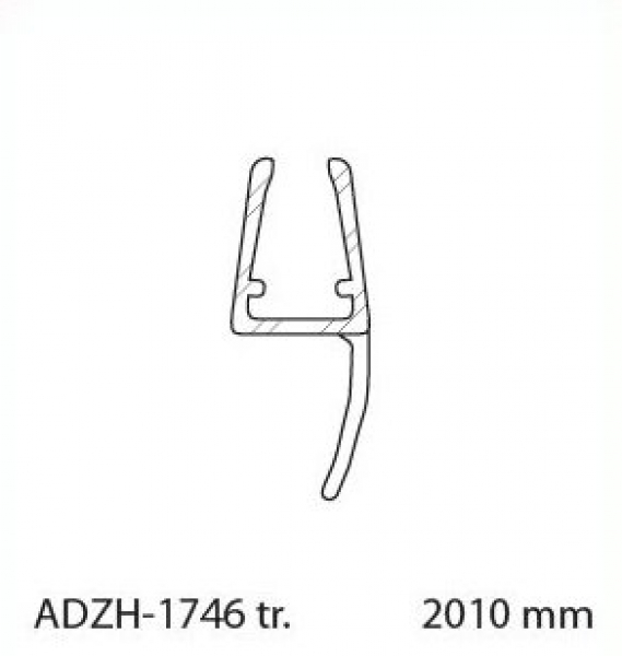 Duschkabinen Dichtleiste 1746 - 2000 mm (5 mm)