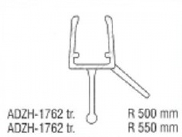 Duschkabinen Dichtleiste 1762 - 500 Radius Vorgebogen