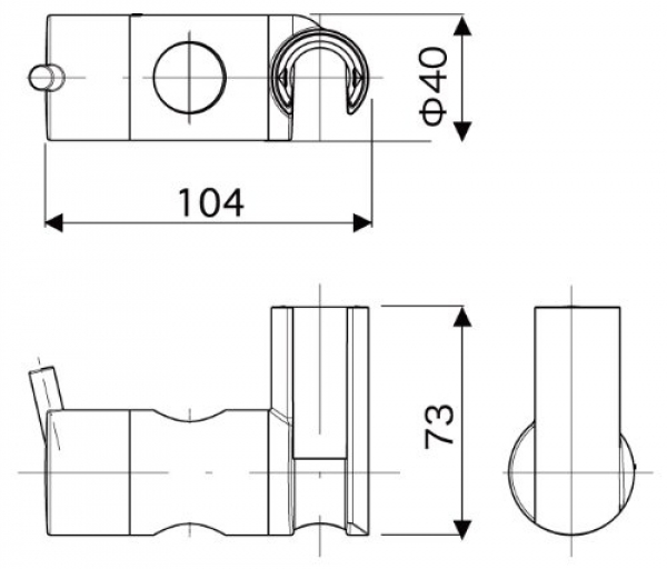 HANSGROHE Unica S Puro Ersatzgleiter, Ø 22 mm, chrom