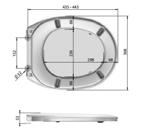 MKW WC-Sitz Euro Kadett Plus / Metallscharnier