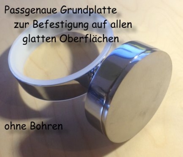 Grundplatte zum Kleben auf glatte Flächen