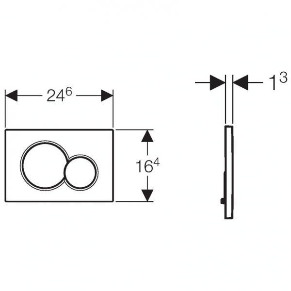 GEBERIT Betätigungsplatte Sigma01, Kunststoff, weiß