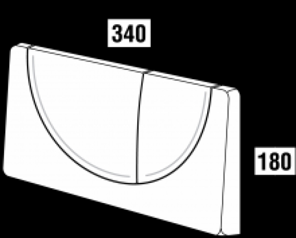 SCHWAB Viva Betätigungsplatte für Zweimengenspülung f. Spülkasten 182.0400