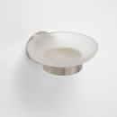NEO Seifenhalter mit Glasseifenschale 130 x 110 x 55 mm, Edelstahl gebürstet | NE101