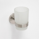 NEO Glashalter mit Glas 95 x 110 x 55 mm, Edelstahl gebürstet | NE102
