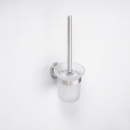 NEO WC - Bürstengarnitur mit Glasbehälter, Edelstahl gebürstet | NE125