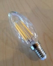 LED-Glühfadenkerze, 4W = 50W, E14, Dimmbar