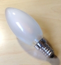 LED-Glühfadenkerze, 4W = 50W, E14, Dimmbar, Milchglas